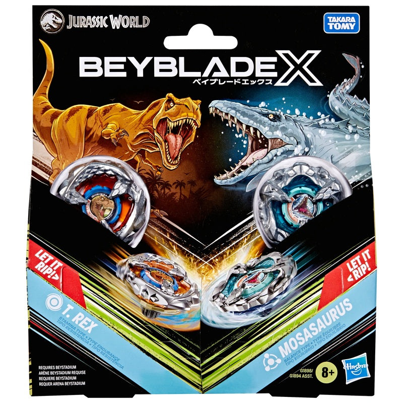 Beyblade X Jurassic World T.Rex VS Mosasaurus