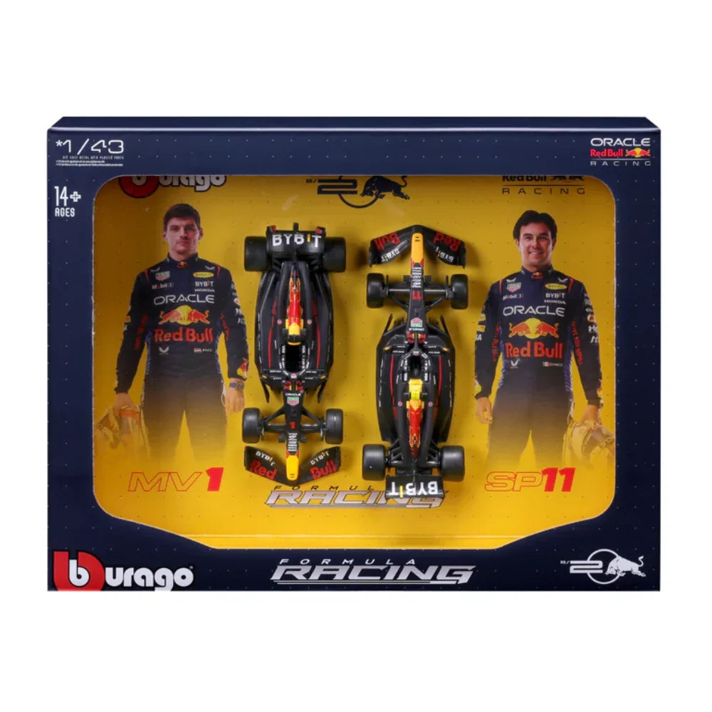 Bburago Red Bull RB20 Verstappen & Perez 2024 1:43 Diecast Model 2-Pack