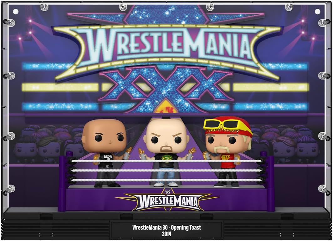 WWE Wrestlemania 30 Opening Toast (The Rock/Stone Cold Steve Austin/Hulk Hogan) Funko POP! Vinyl Moment