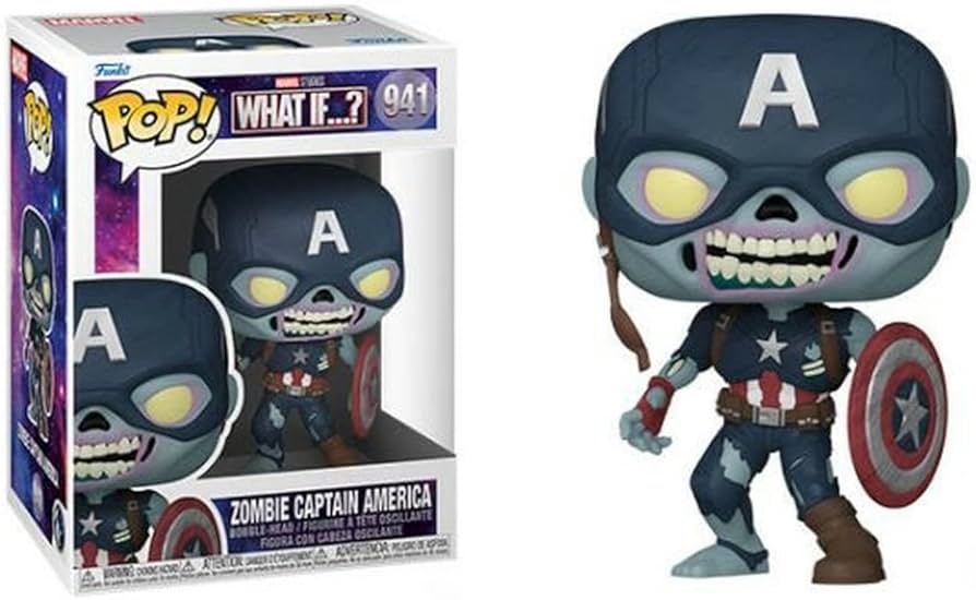 Marvel What If...? : Zombie Captain America w/ Shield Funko Pop! Vinyl