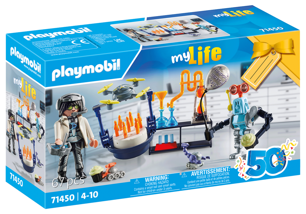 Playmobil My Life Researchers with Robots Gift Set 71450 in complete retail packaging