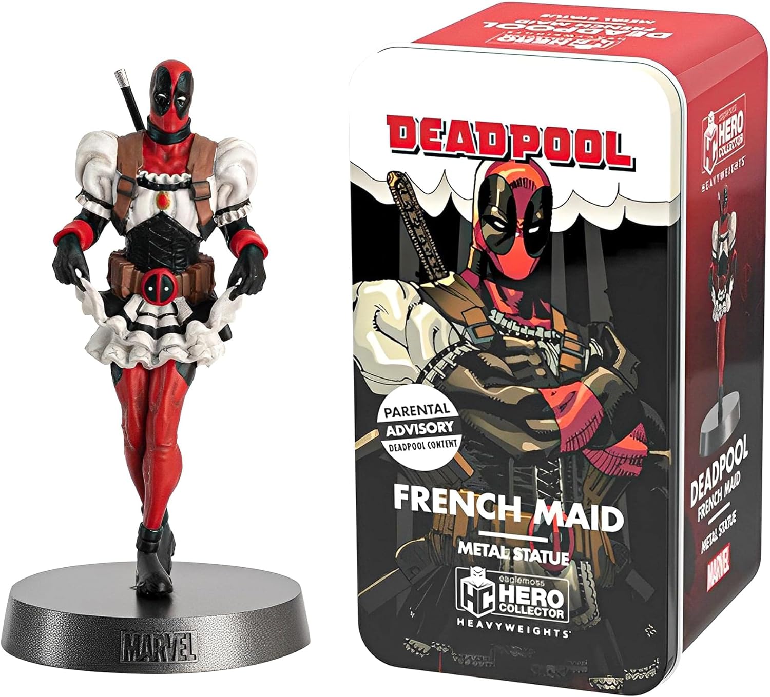 Eaglemoss Heavyweights: Deadpool French Maid Metal Statue