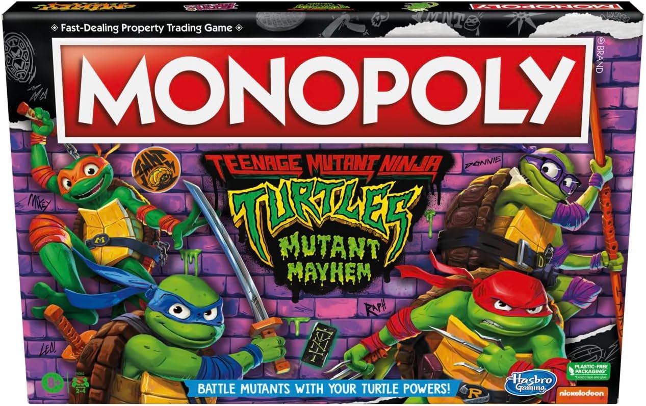 Monopoly: Teenage Mutant Ninja Turtles Mutant Mayhem Edition Board Game