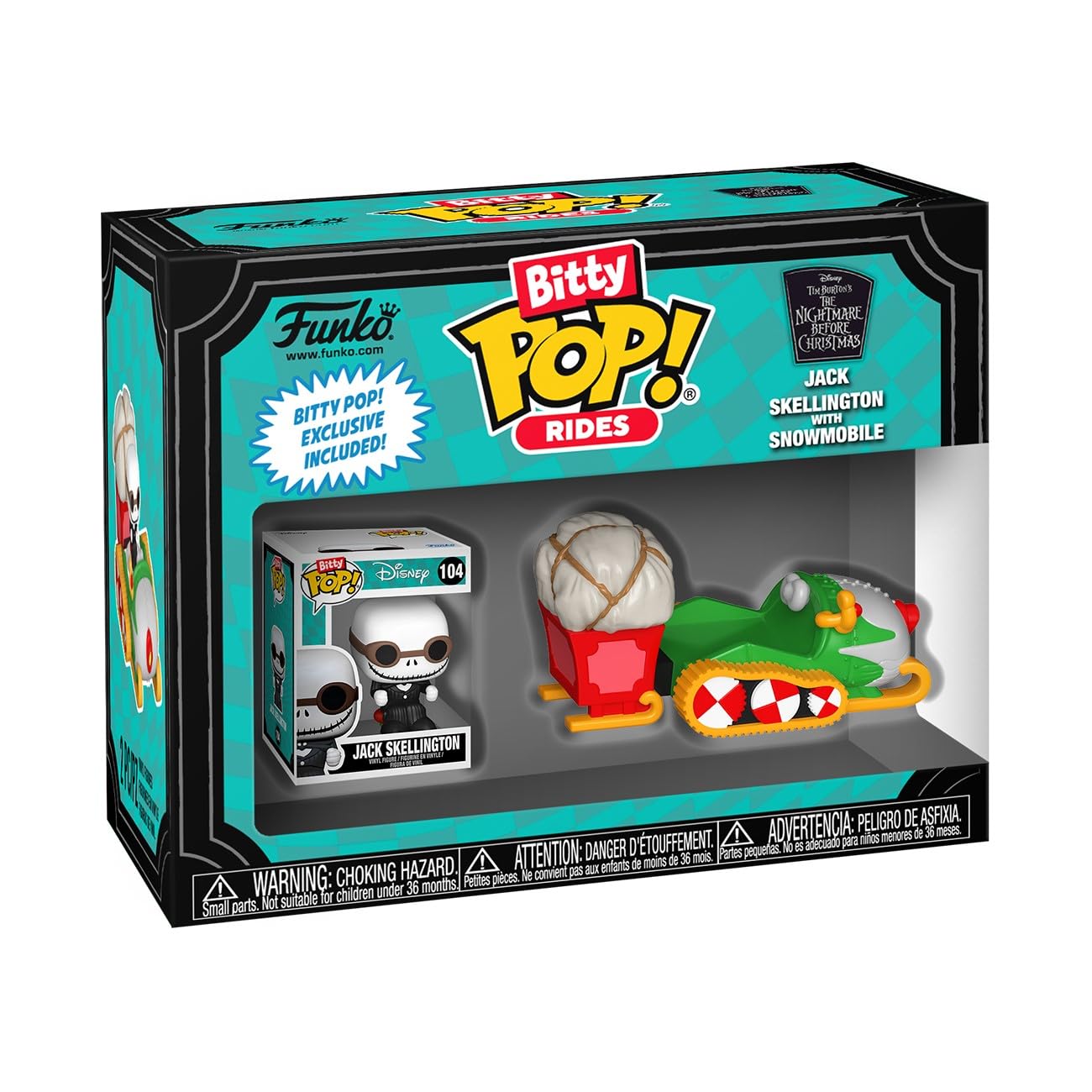 Nightmare Before Christmas: Jack Skellington w/ Snowmobile Funko Bitty POP! Rides