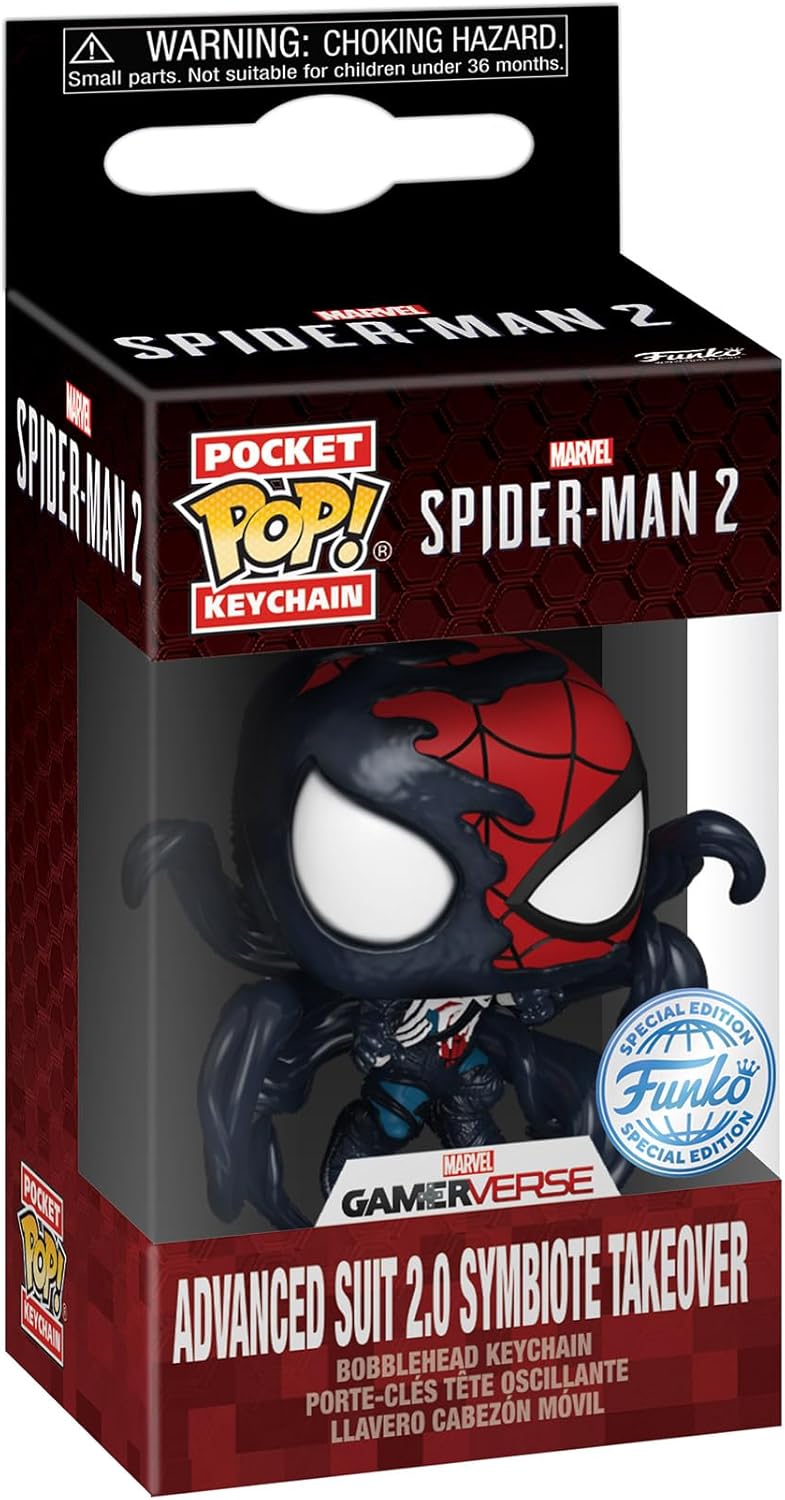 Spider-Man 2: Advanced Suit 2.0 Symbiote Takeover Funko Pop! Keychain