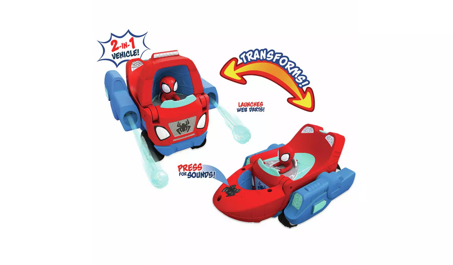 Spidey and his Amazing Friends: Spidey Transforming Web-Wave Cruiser