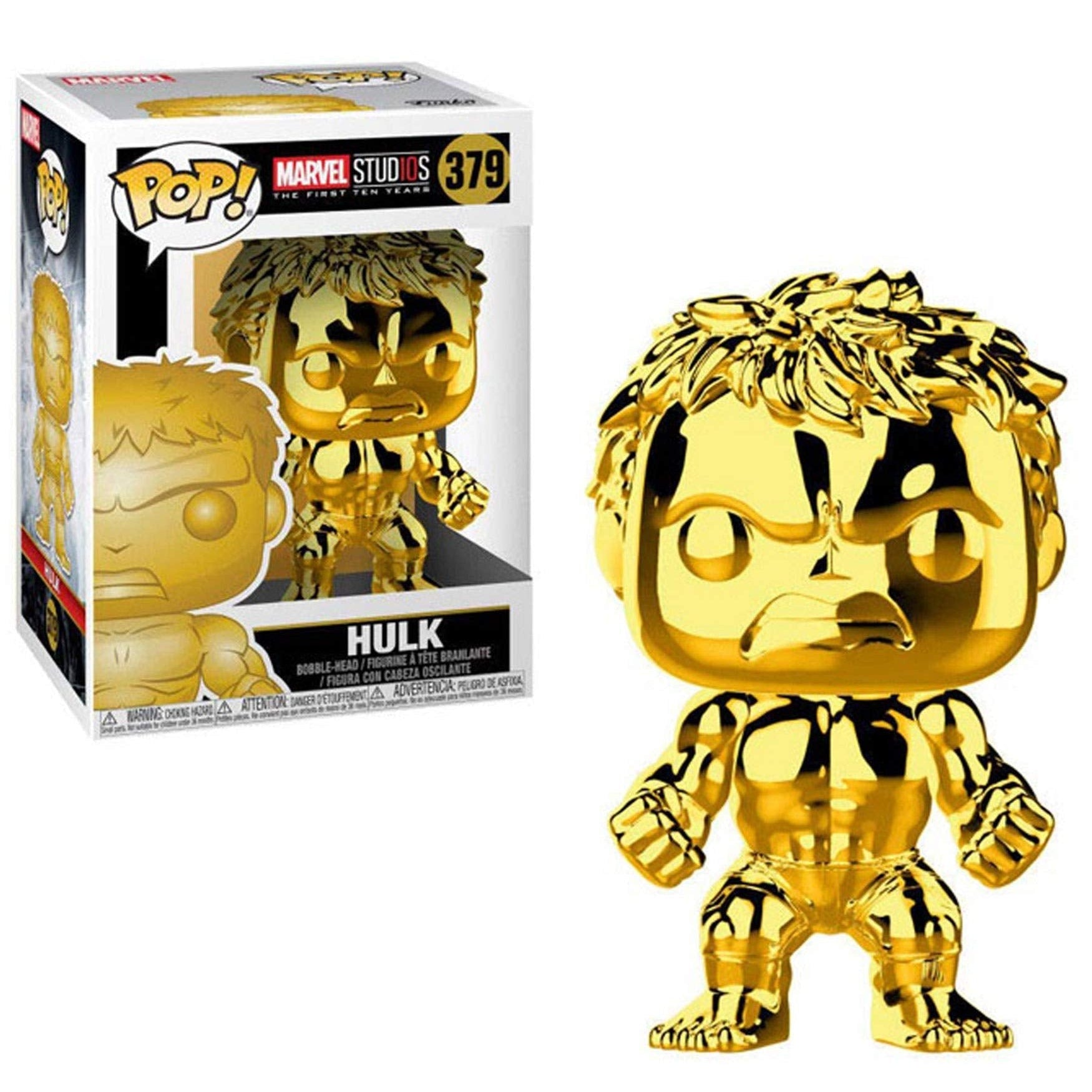 Marvel Studios 10th Anniversary: Hulk Gold Chrome Funko Pop! Vinyl