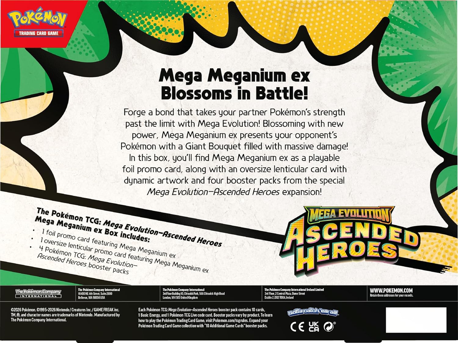 Pokemon TCG: Mega Evolutions Ascended Heroes Mega Meganium EX Box