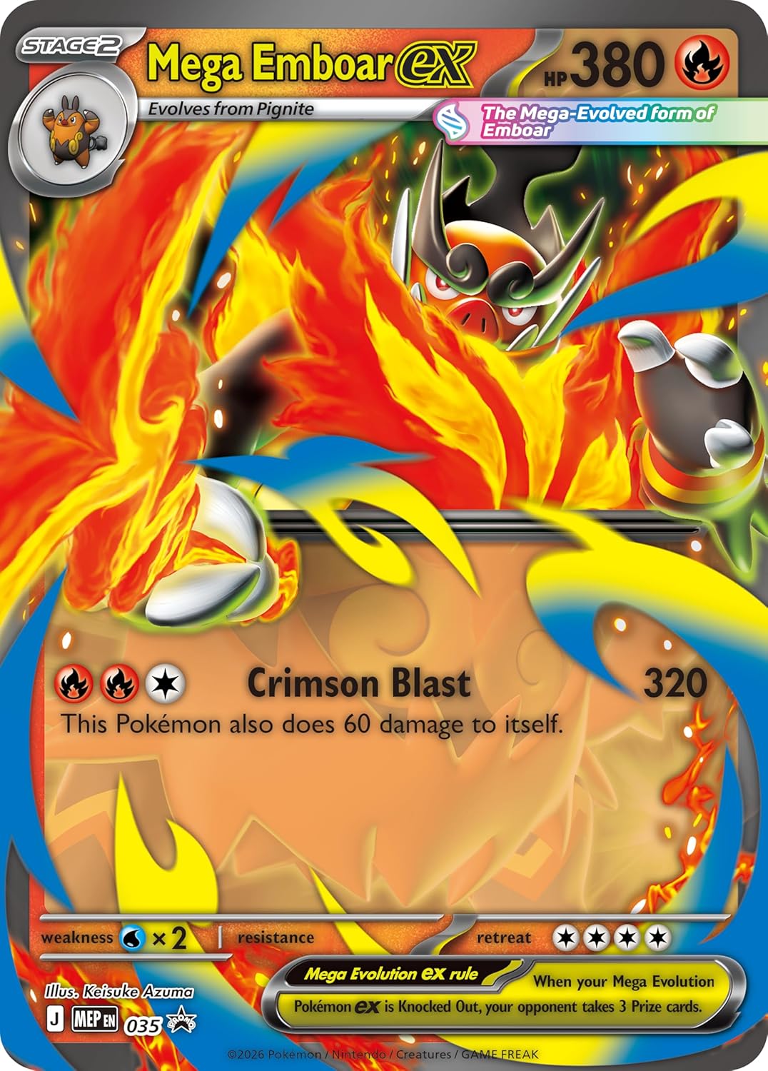 Pokemon TCG: Mega Evolution Ascended Heroes Mega Emboar EX Bo