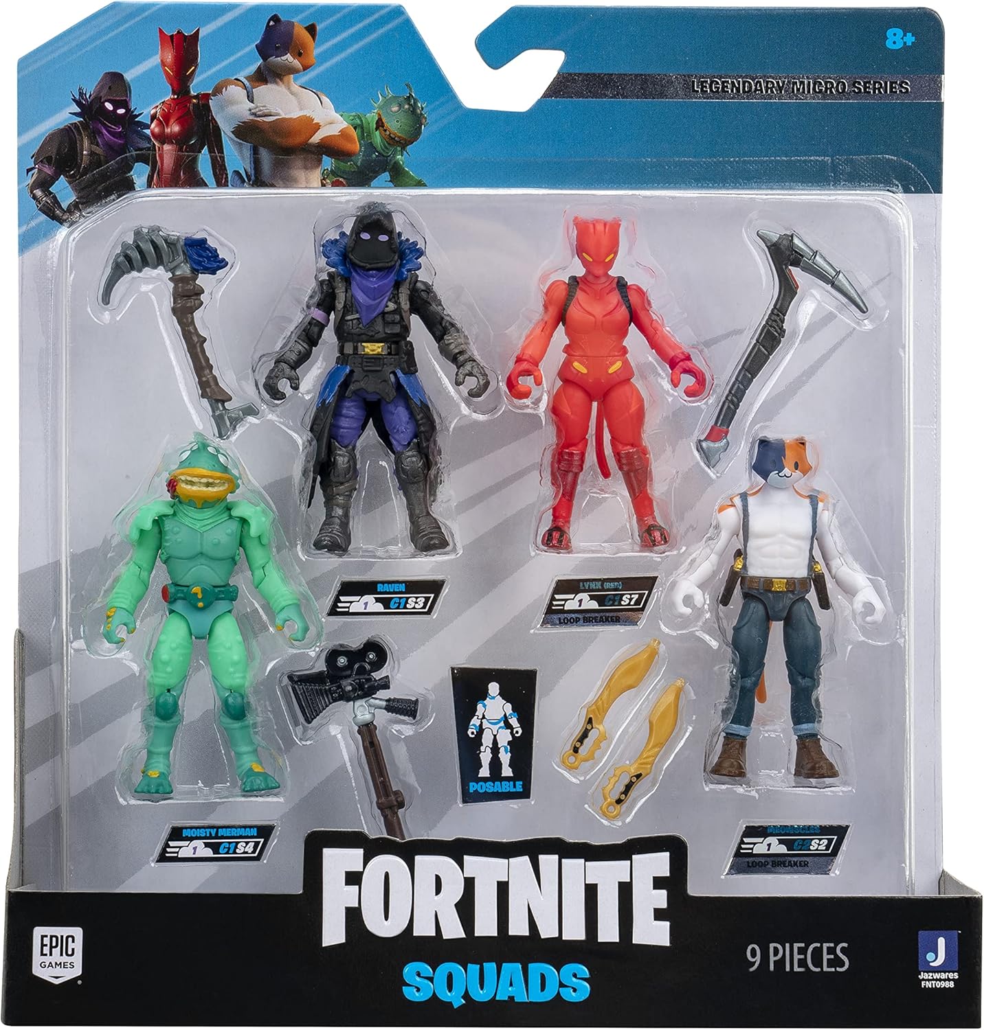Fortnite Micro Legendary Series: 4 Figure pack (Squad Mode)