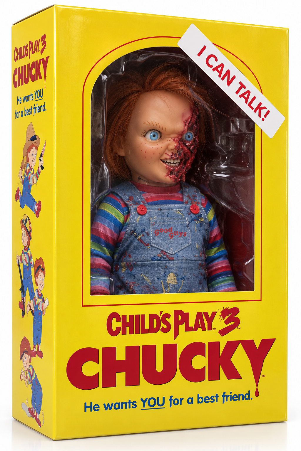 Child's Play 3 Chucky Pizza Face 15-Inch Talking Mega Scale Figure