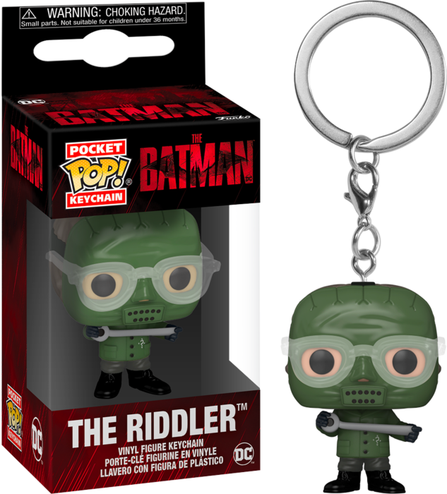 DC The Batman: The Riddler Funko Pocket Pop! Keychain