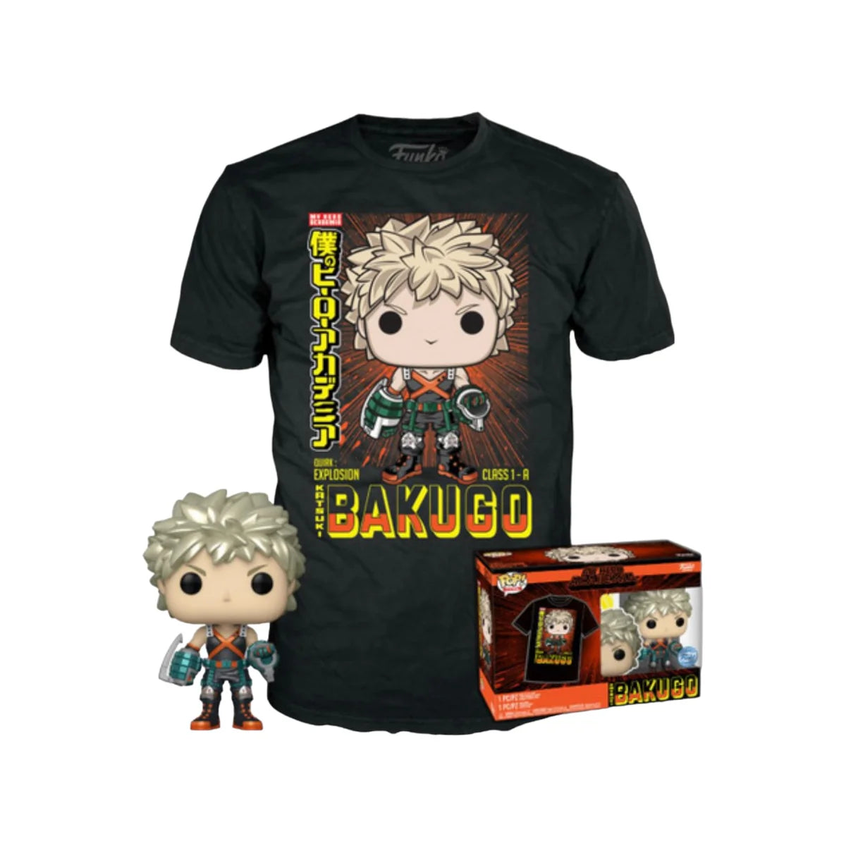 My Hero Academia: Katsuki Bakugo (Metallic) Funko Pop! & Tee
