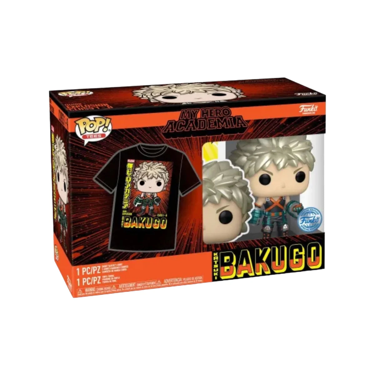 My Hero Academia: Katsuki Bakugo (Metallic) Funko Pop! & Tee