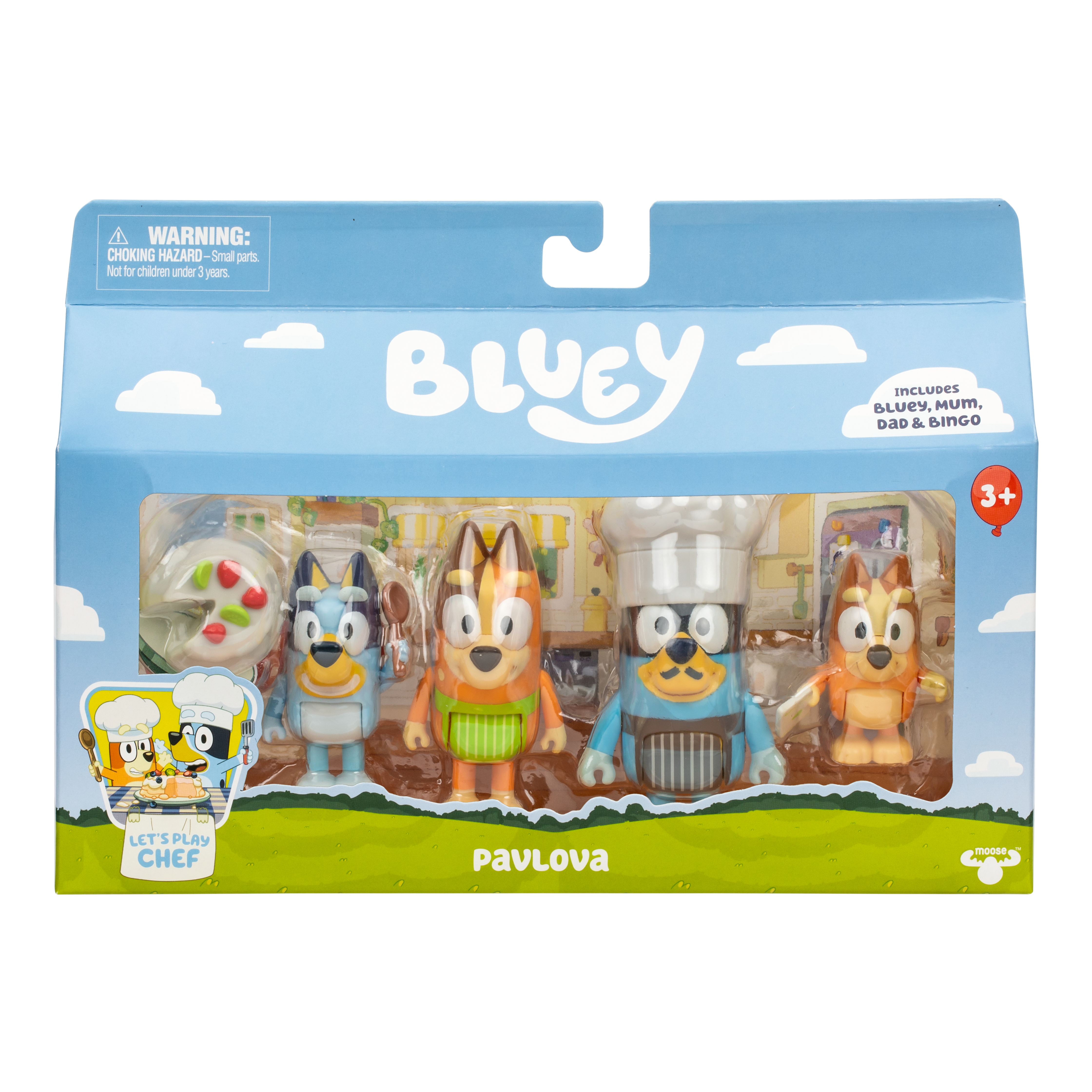 Bluey: Pavlova Figure 4-Pack in retail packaging