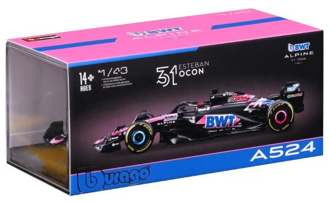 Bburago Alpine A524 Esteban Ocon 2024 1:43 Diecast Model
