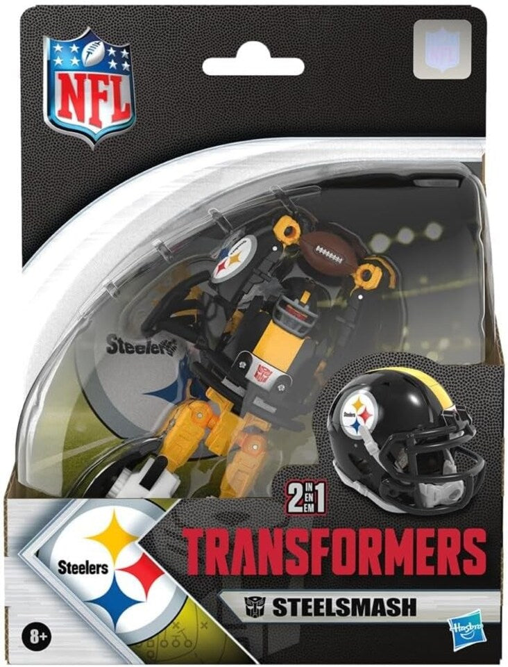 Transformers x NFL Pittsburgh Steelers Steelsmash 5.5-Inch Action Figure