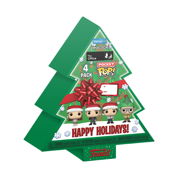 The Office Christmas Tree Holiday Box Funko Pocket POP 4 Pack