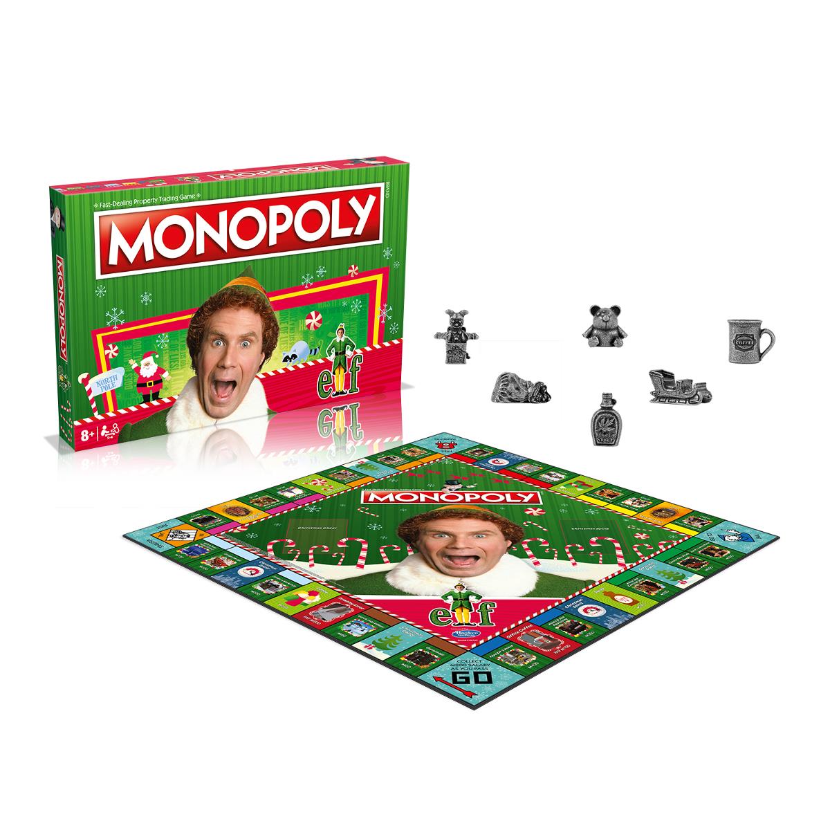 Elf Monopoly board game contents