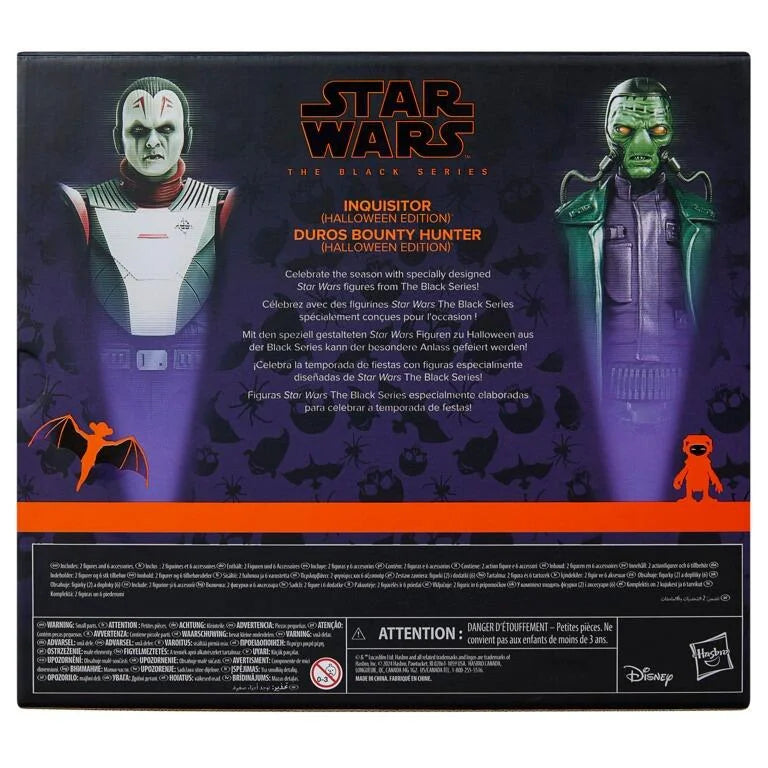 Star Wars Black Series 6 Inch Figure 2-Pack: Inquisitor & Duros Bounty Hunter (Halloween Edition)