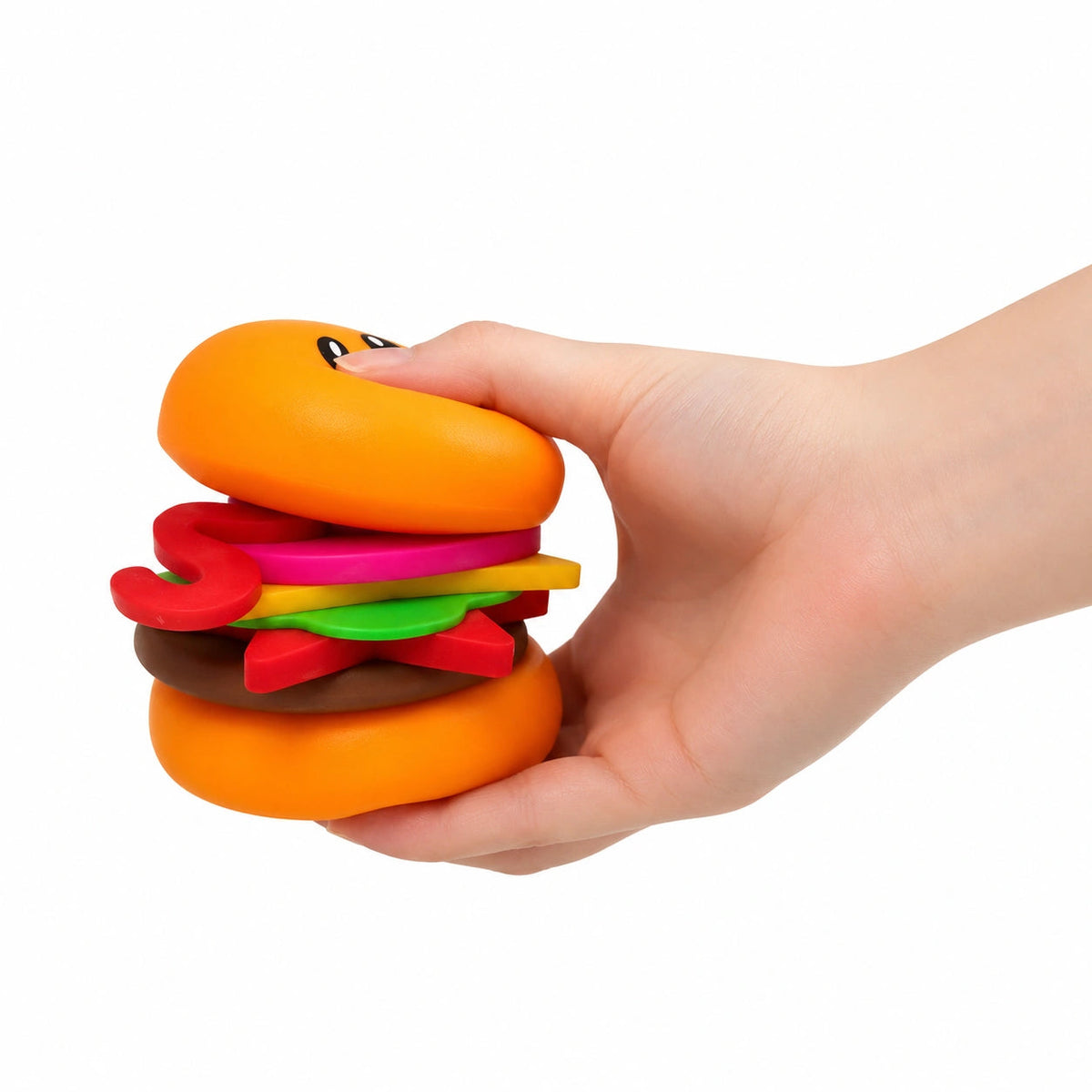 Fidget Burger stackable sensory toy