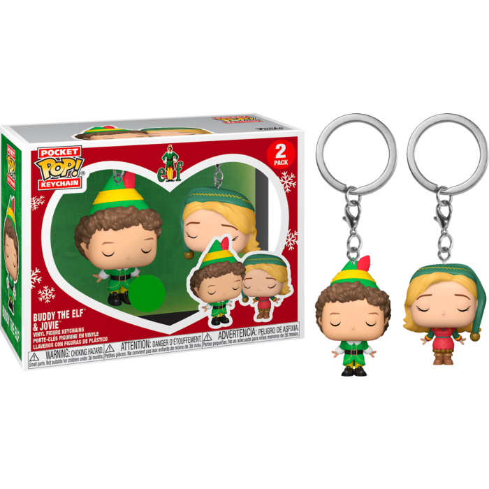 Elf: Buddy The Elf & Jovie Funko Pocket POP! Keychain 2-pack