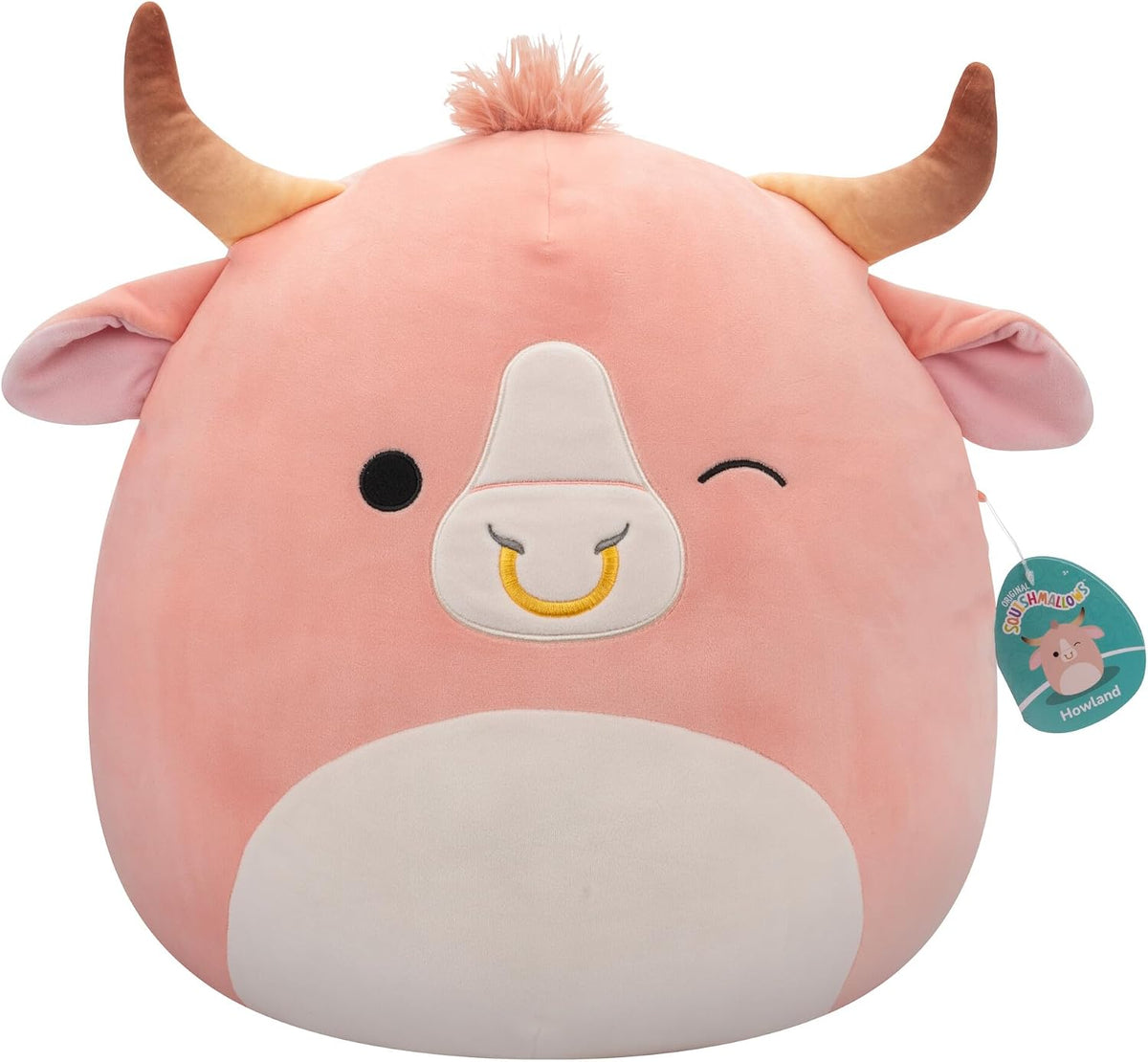Original Squishmallows 16 Inch Plush – Howland the Peach Brahma Bull with original retail hangtag
