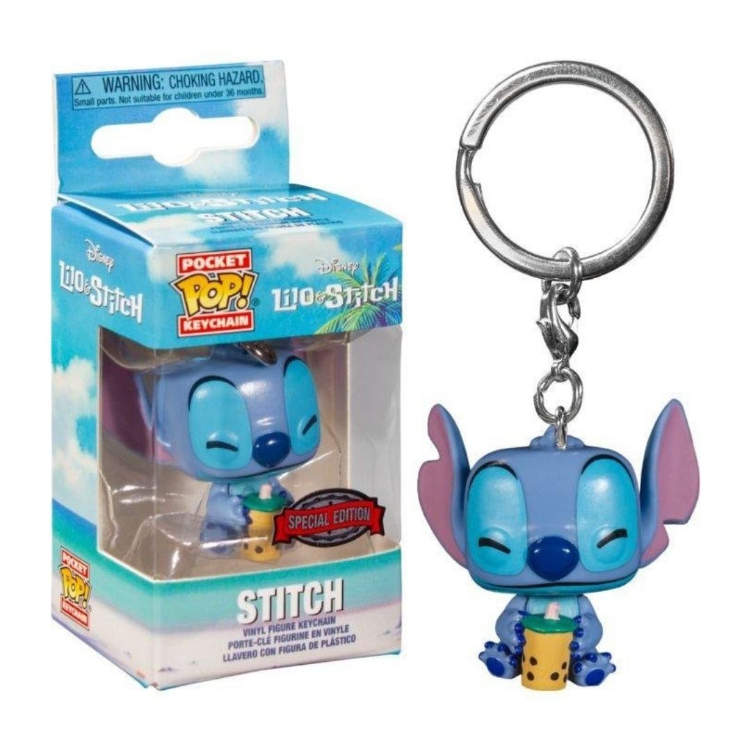 Disney Lilo & Stitch: Stitch w/ Boba Funko Pocket POP! Keychain