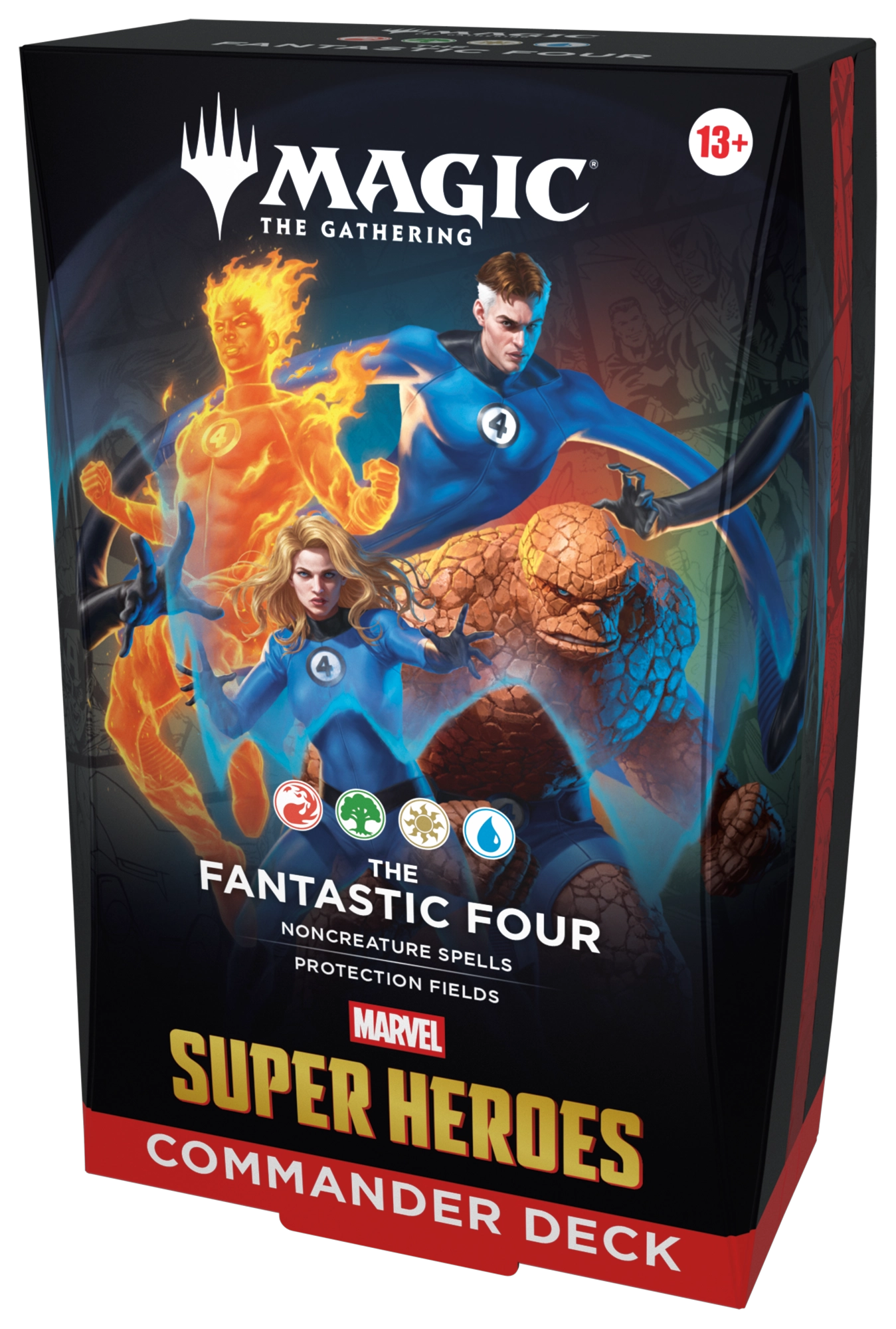 Magic The Gathering Marvel Super Heroes The Fantastic Four Commander Deck retail packaging
