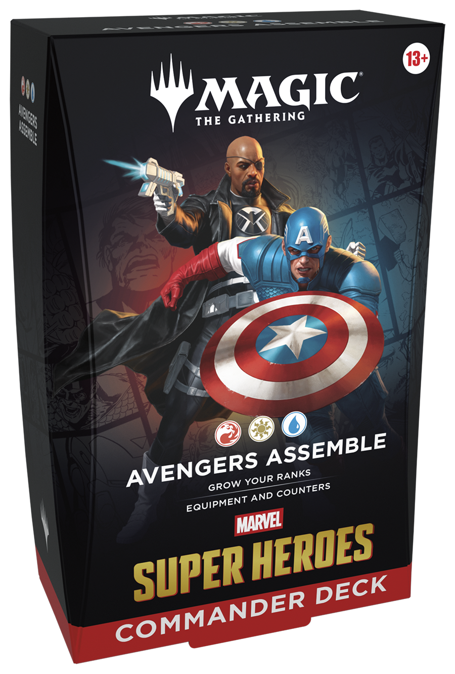Magic The Gathering Marvel Super Heroes Avengers Assemble Commander Deck left retail-box view