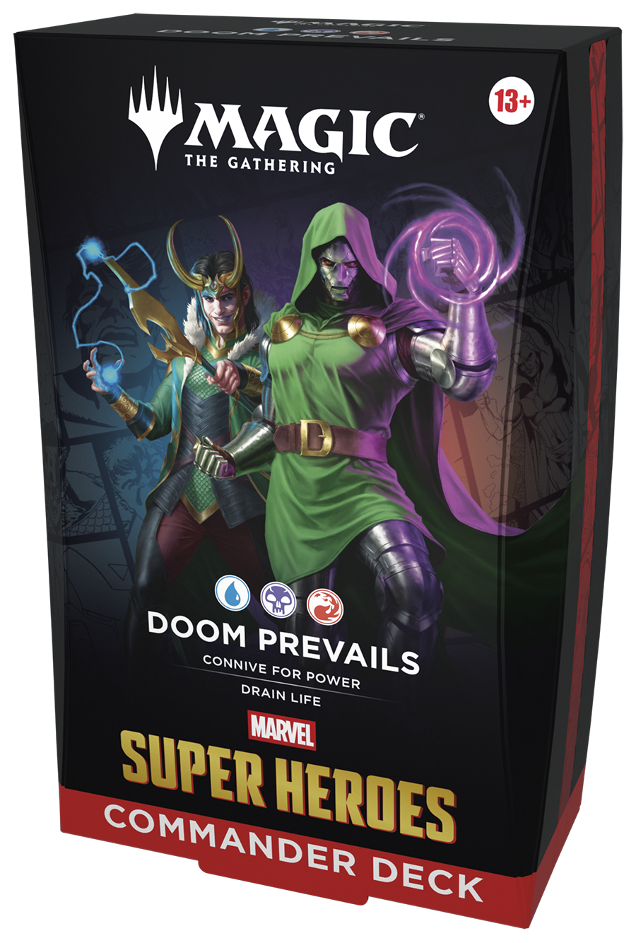 Magic The Gathering Marvel Super Heroes Doom Prevails Commander Deck right retail-box view