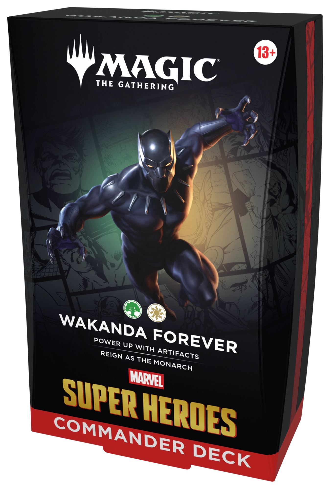 Magic The Gathering Marvel Super Heroes Wakanda Forever Commander Deck retail packaging