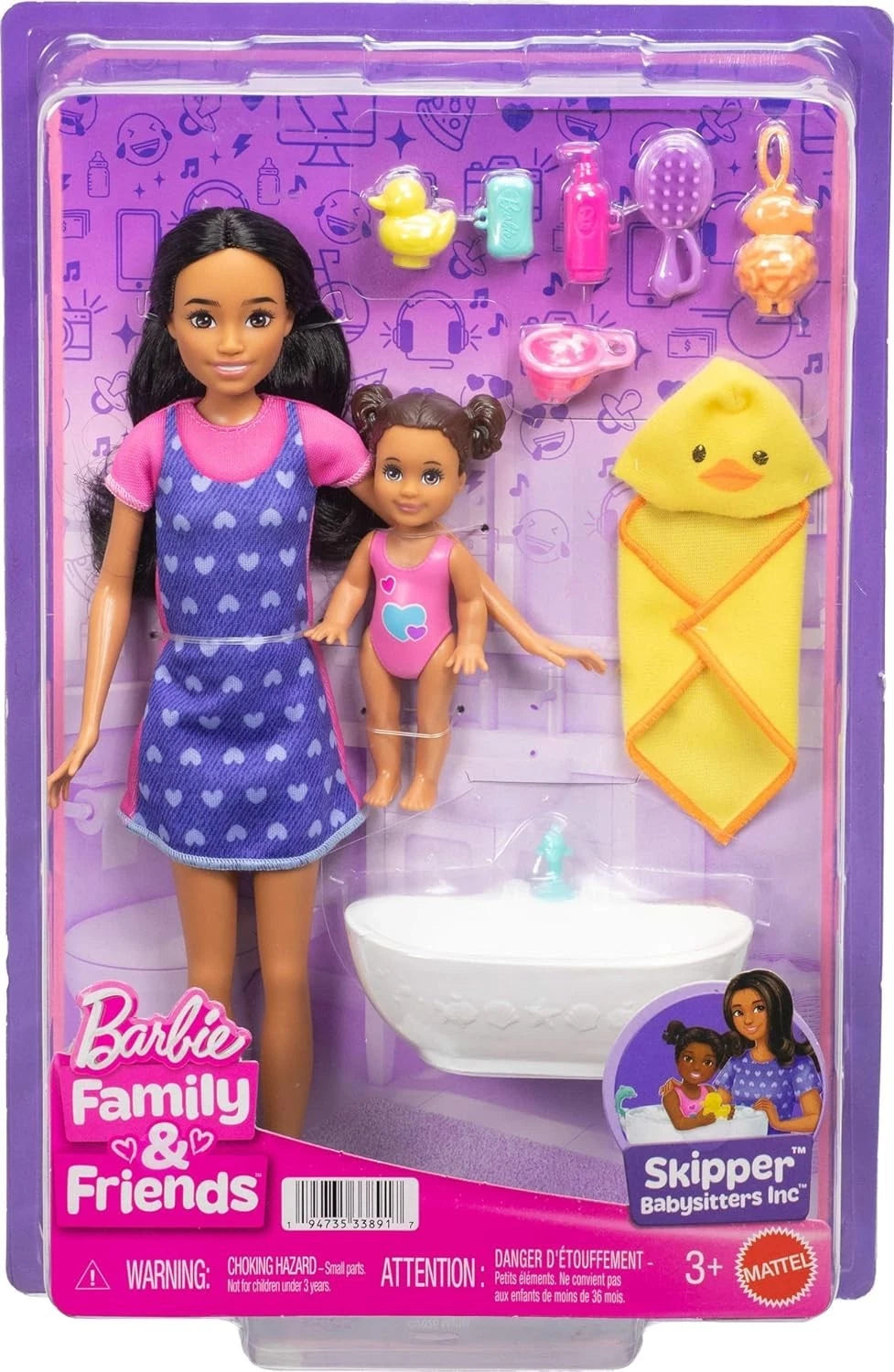 Barbie Skipper Babysitters Inc. Bath-Time Playset