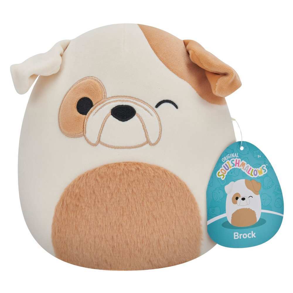 Squishmallows Brock the Winking Bulldog 7.5 inch plush with retail hangtag