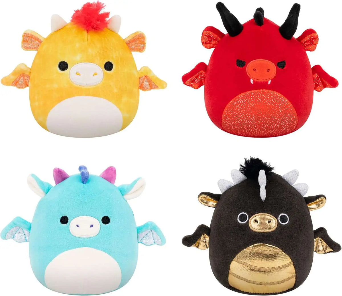 Squishmallows Dragons 5-inch plush 4-pack