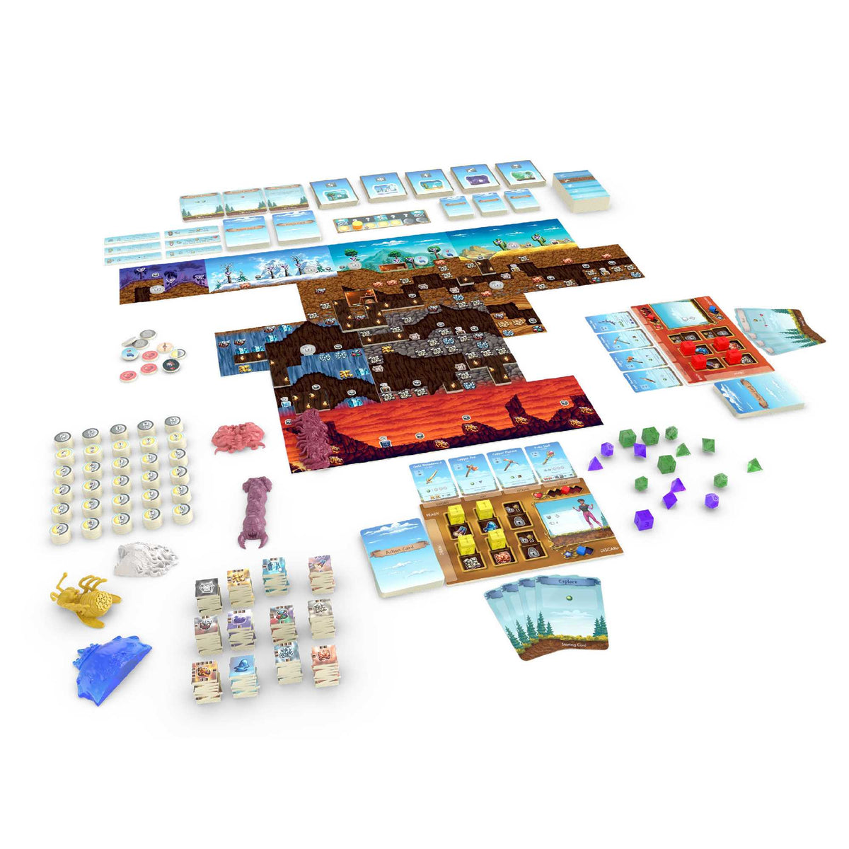 Terraria The Board Game components