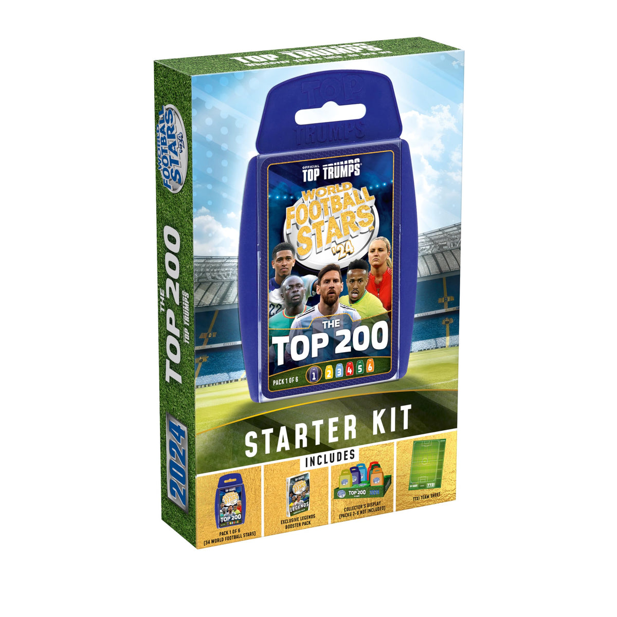 Top Trumps World Football Stars Top 200 Starter Kit retail packaging