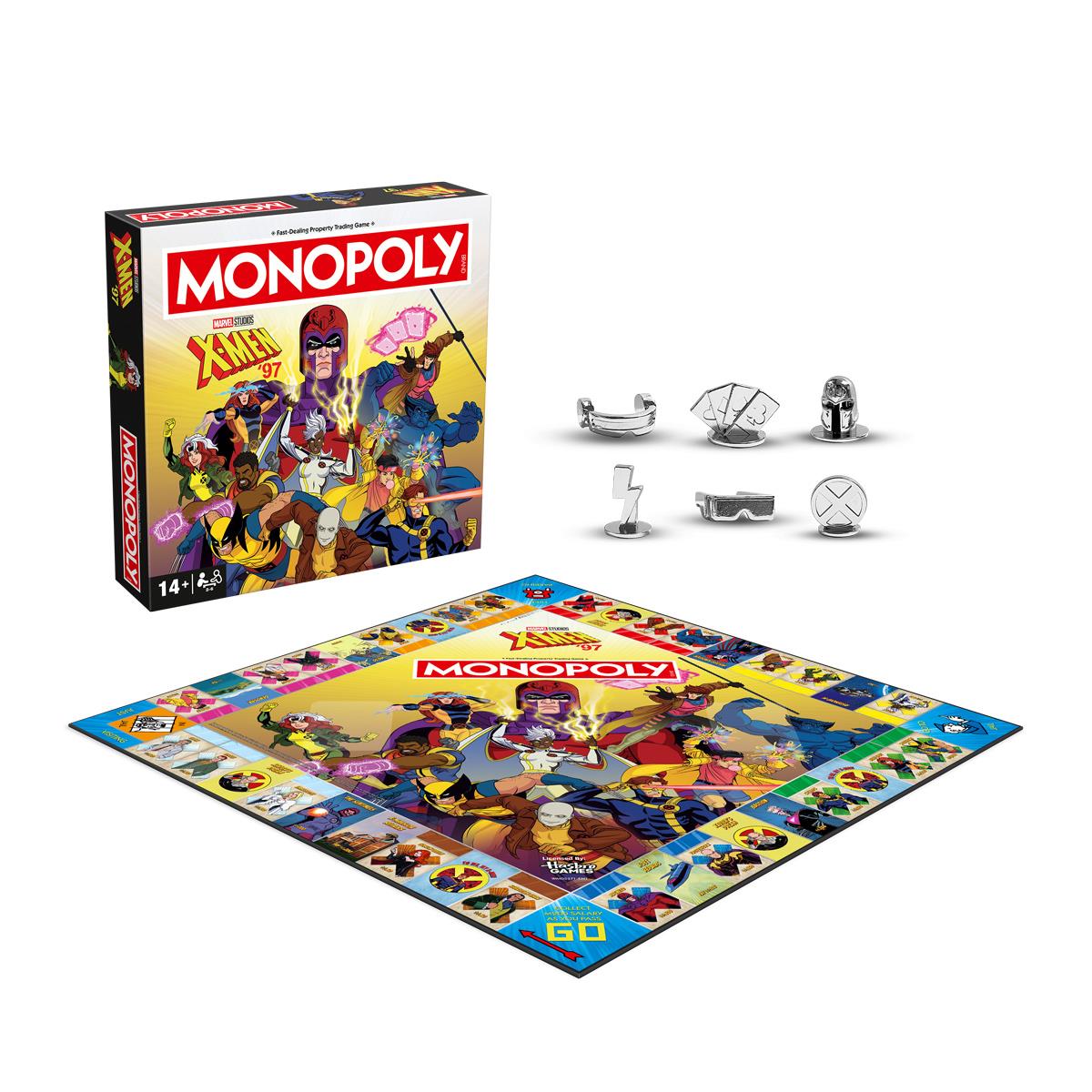 X-Men '97 Monopoly board game contents