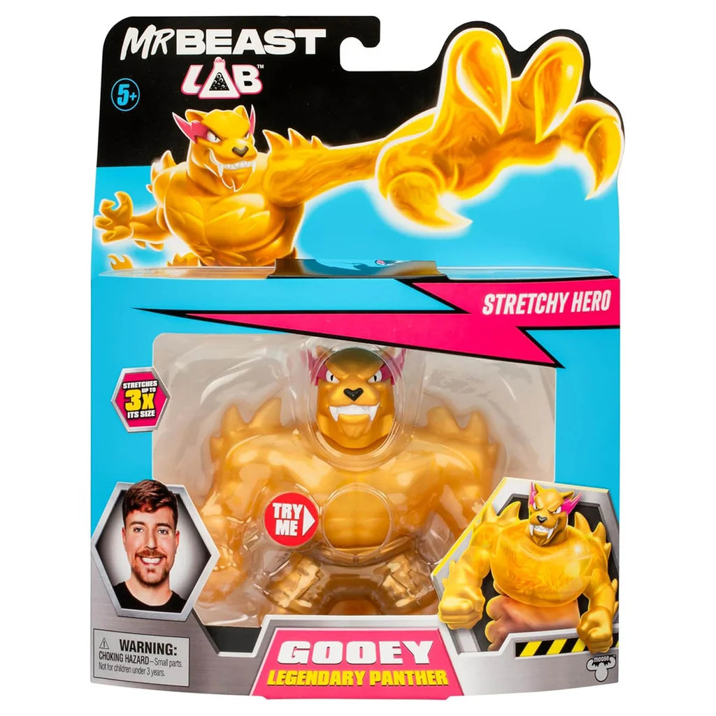Mr Beast Lab Stretchy Heroes: Gooey Legendary Panther Figure