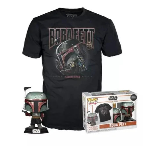 Star Wars The Mandalorian - Boba Fett Funko Pop! & Tee