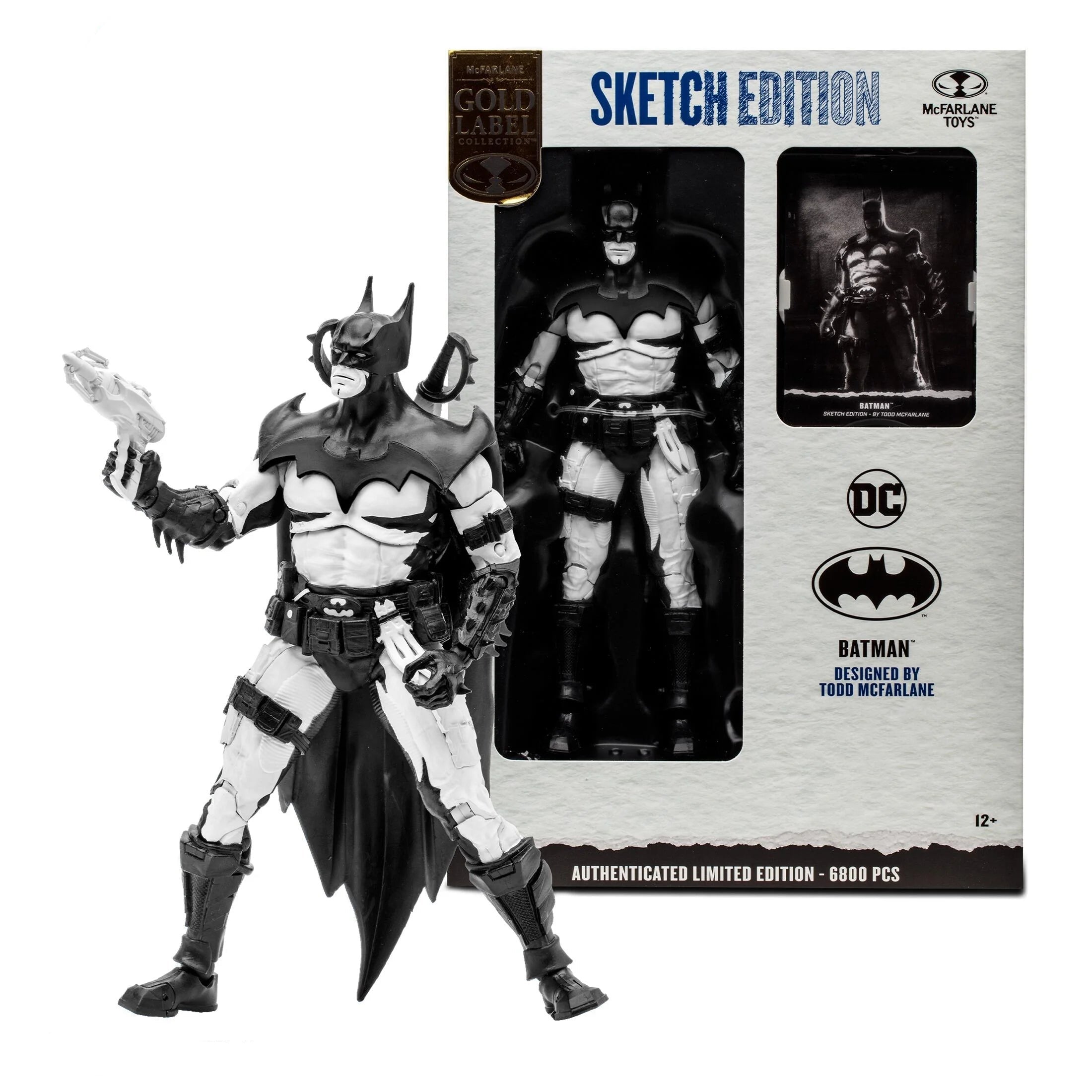 Batman Designed by Todd McFarlane Sketch Edition (Gold Label) 7" Figure