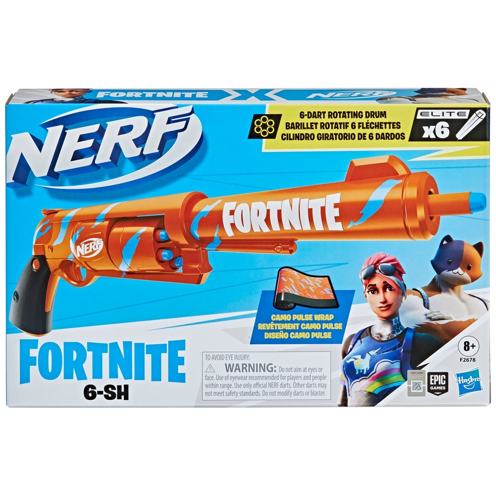 NERF Fortnite 6-SH Blaster with 6 Elite Darts