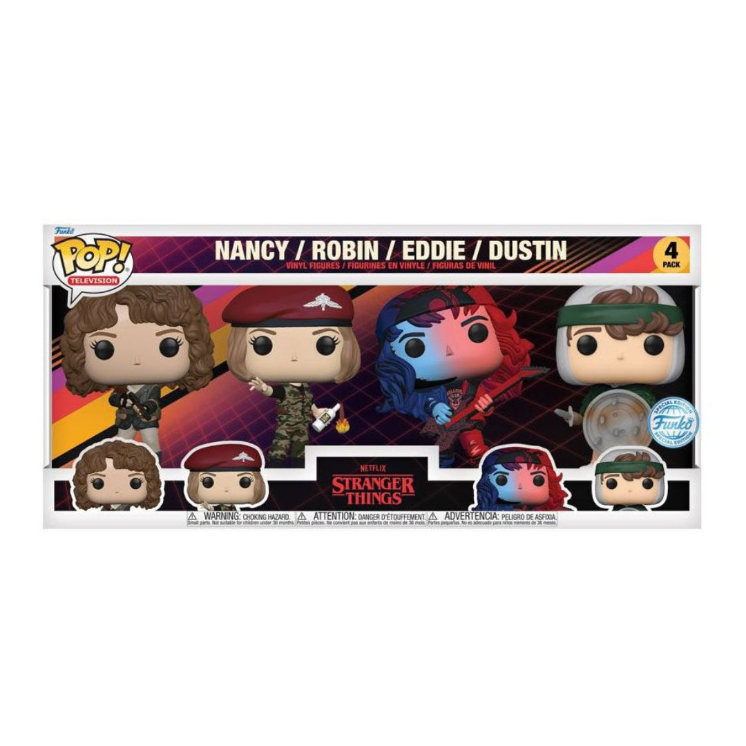 Stranger Things: Nancy, Robin, Eddie & Dustin Funko POP! Vinyl 4-Pack
