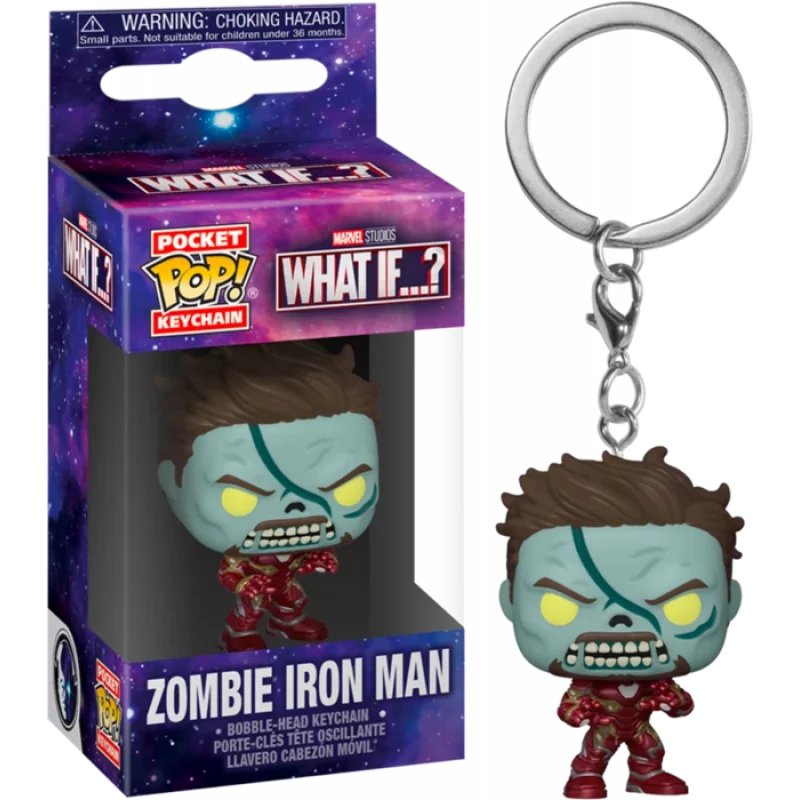 Marvel What If: Zombie Iron Man Funko Pocket Pop! Keychain