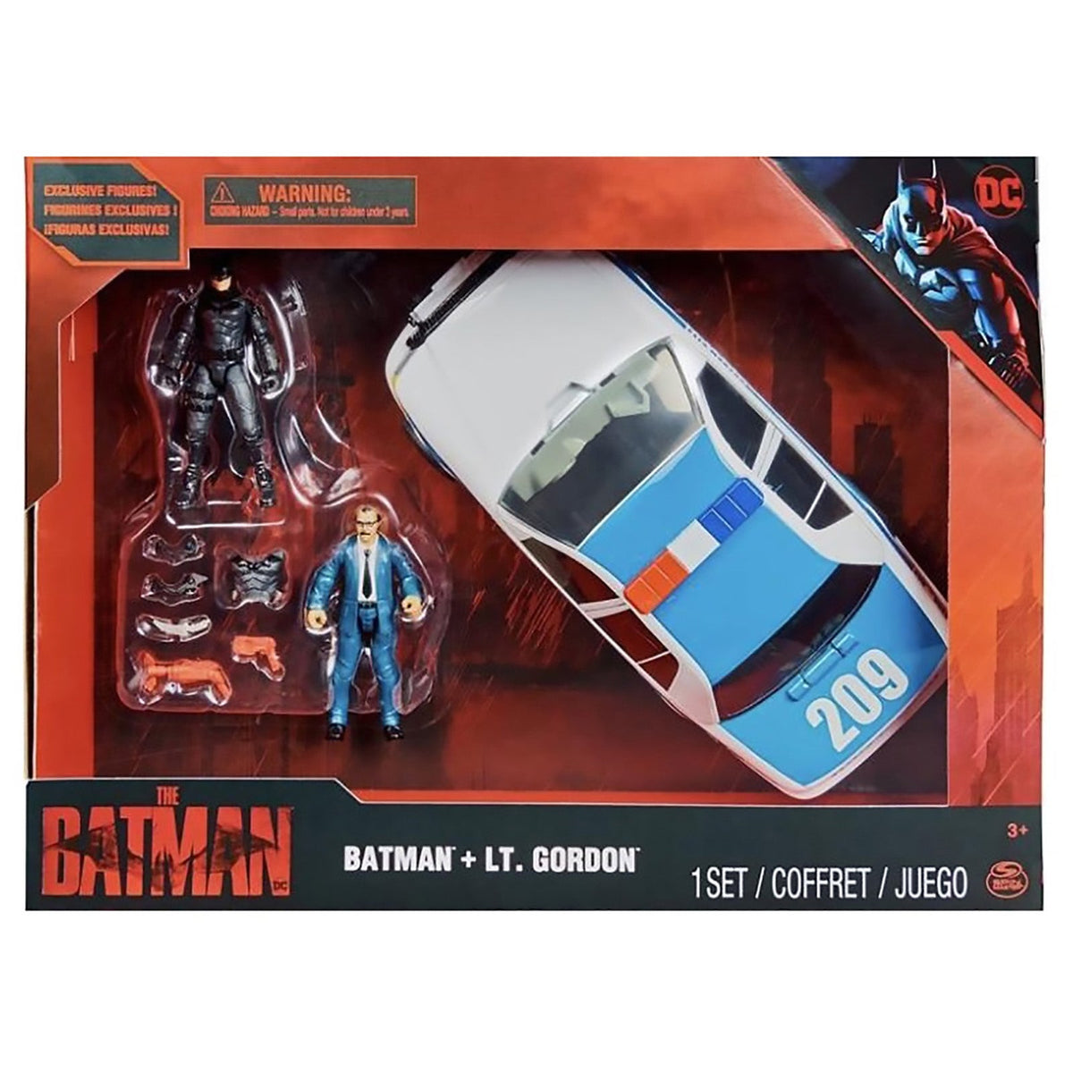 The Batman – Batman & Lt. Gordon with Gotham City Police Car in complete retail packaging