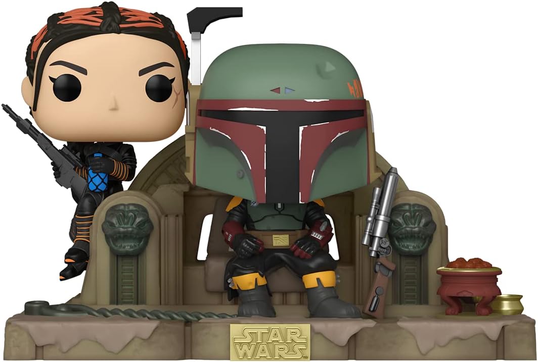 Star Wars The Mandalorian:  Boba Fett and Fennec on Throne Funko POP! Moment