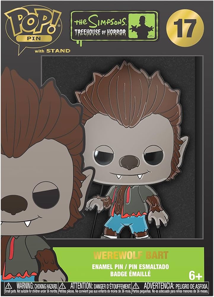 The Simpsons: Werewolf Bart Funko Pop! Pin