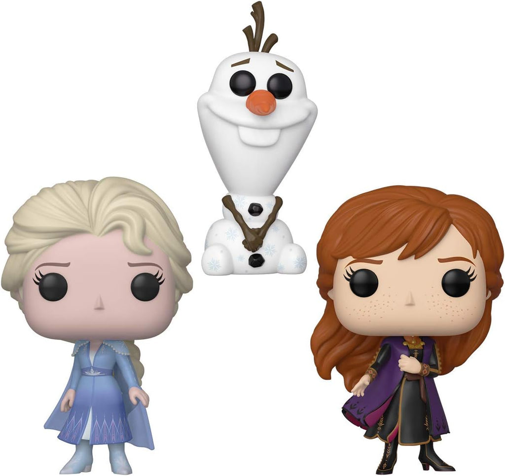 Frozen II Travel Elsa Travel Anna Olaf 3 Pack Funko Pop Vinyl