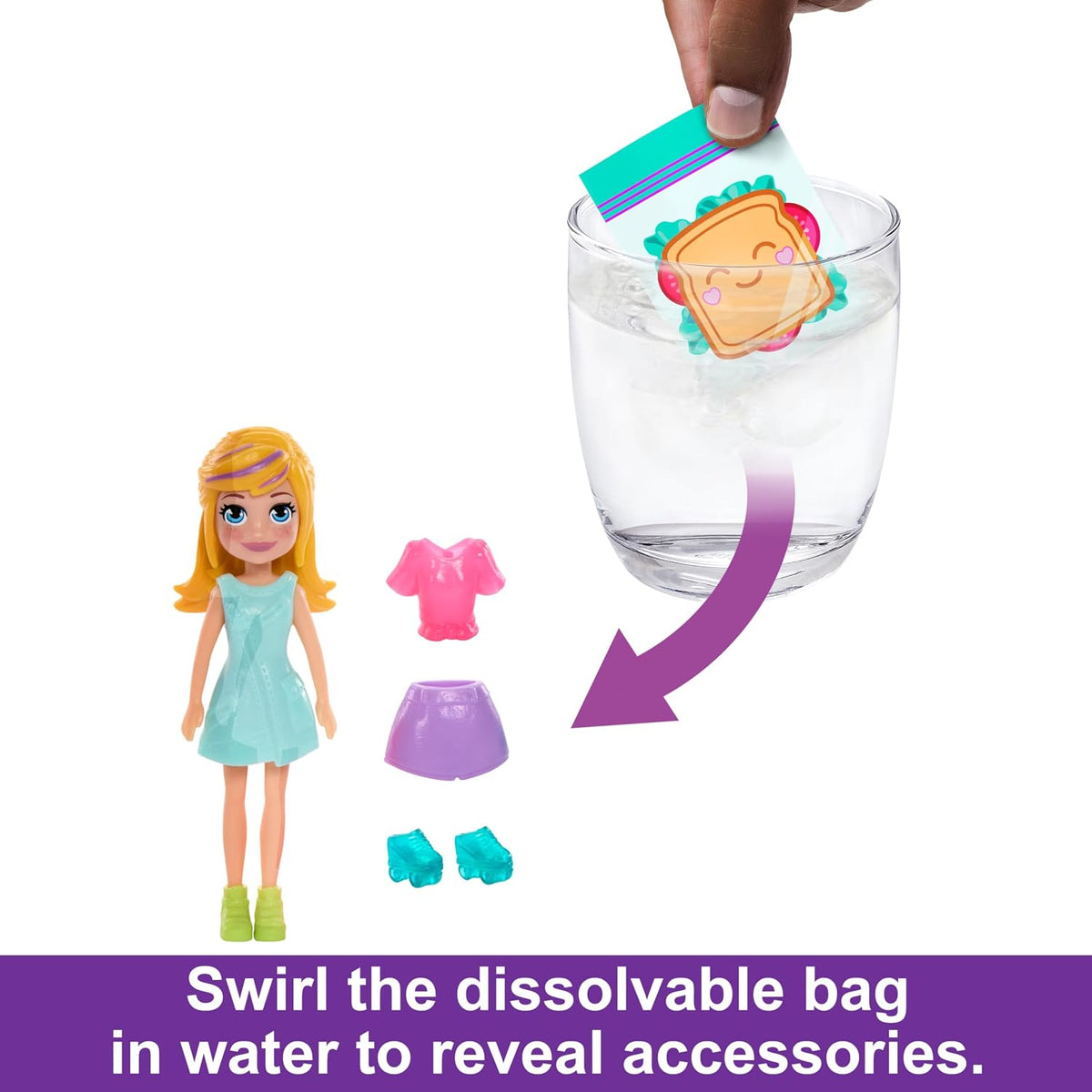 Polly Pocket Disco Dance Fashion Reveal Playset
