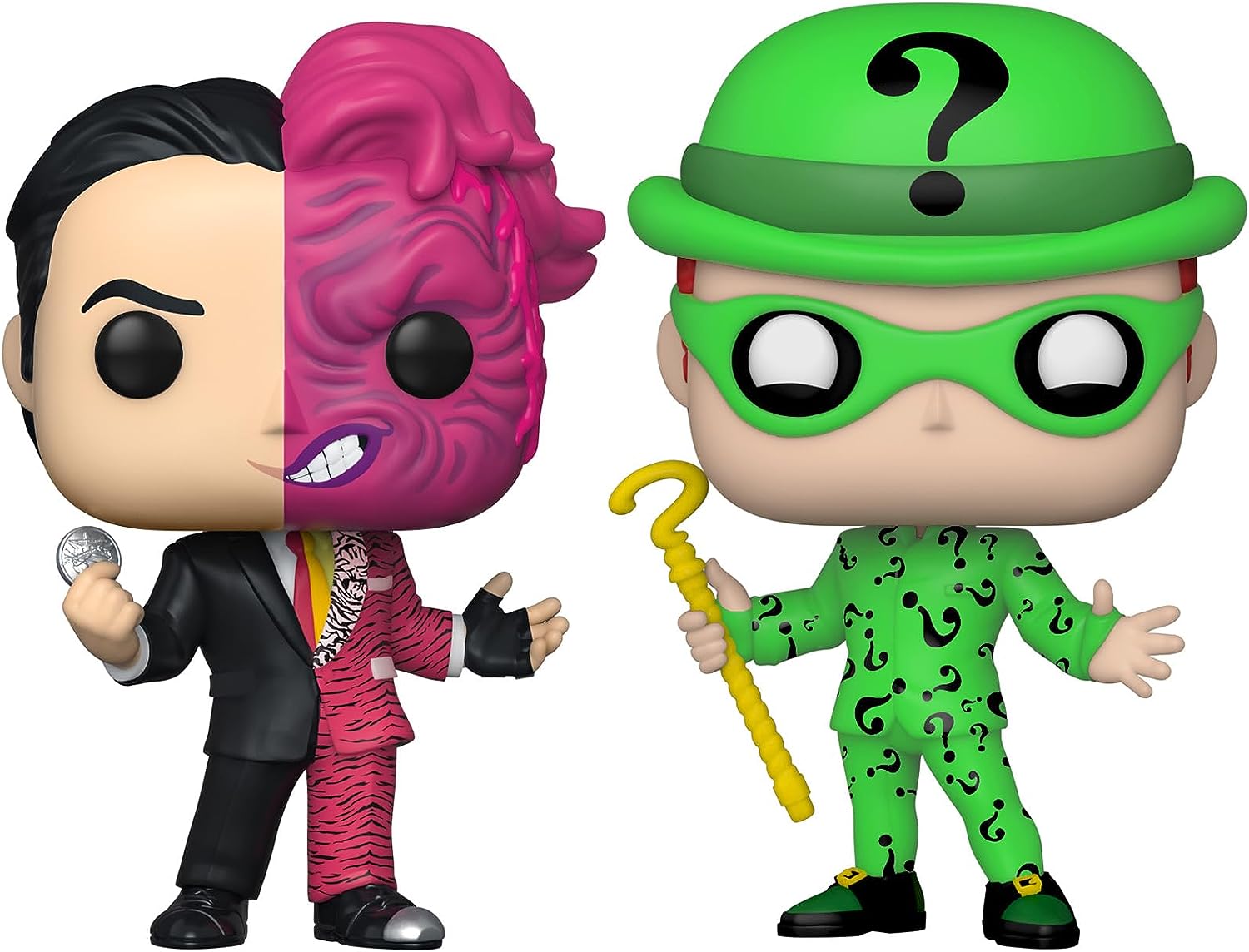 DC Heroes: Two-Face & The Riddler Exclusive GID Funko Pop! Vinyl 2-Pack